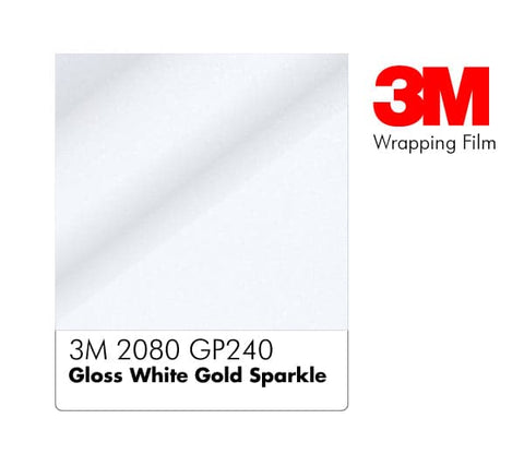 Covering 3M 2080 GP240 Gloss White Gold Sparkle