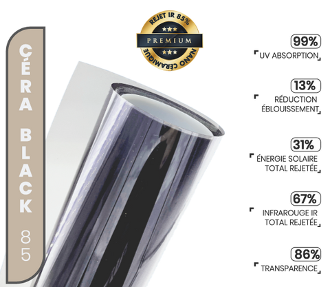 Film solaire Auto - CERA BLACK 85