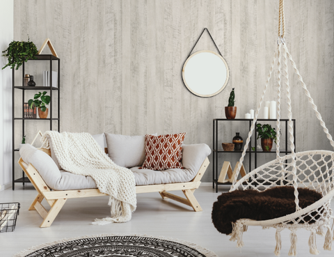 ADHESIF Bois Panneaux Gris Matte