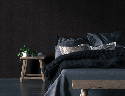 Cuir Charbon Noir Matte